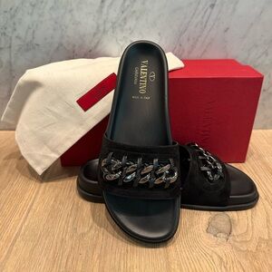 Valentino Women's Black Slide Sandals